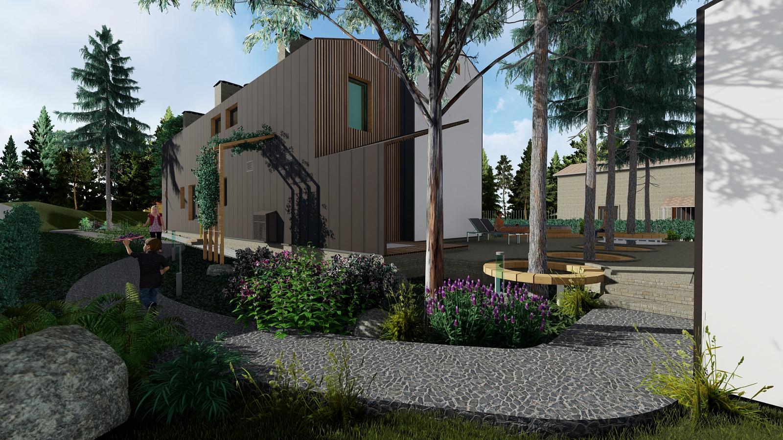 Дизайн большого загородного дома фото